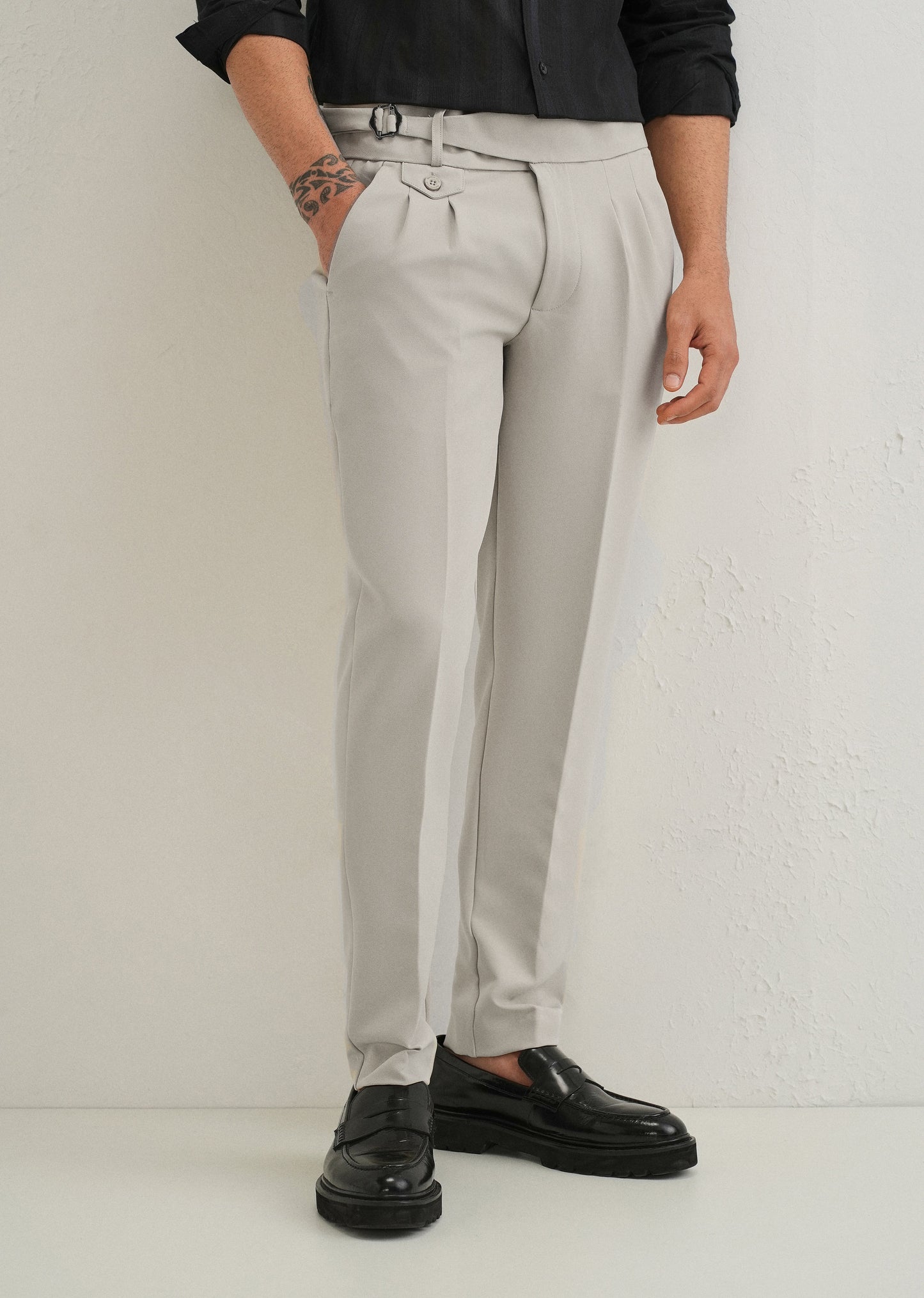 Beige Gurkha Pants